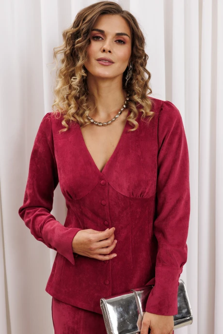 Блузка GIZART 15437 брусничный #1