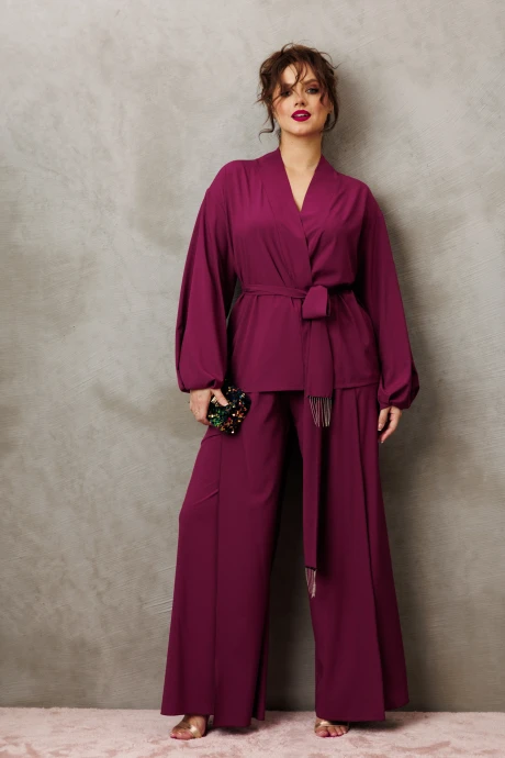 Брючный костюм Anastasia 1063.1 марсала двойка #1