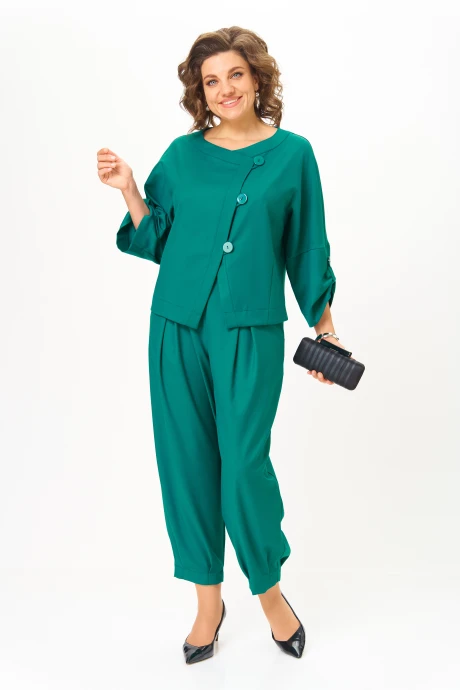 Брючный костюм Michel Chic 1436/1 изумрудный двойка #1