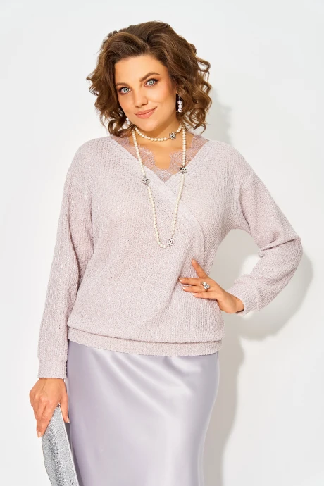 Джемпер (кофта) *Распродажа Лилиана 1494 Жемчужный #1