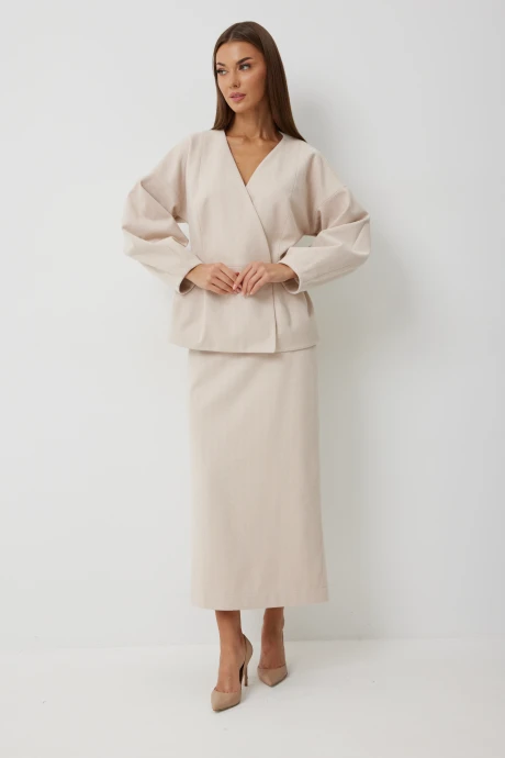 Юбочный костюм V&N Fashion 1050 бежевый двойка #1