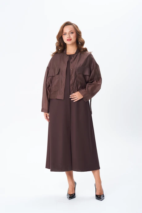 Костюм с платьем TVIN 7877 шоколад двойка #1