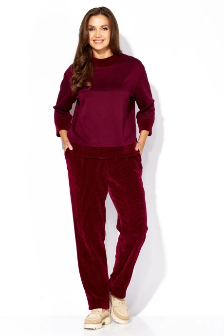 Брючный костюм *Распродажа TAiER 1381 винный двойка #1