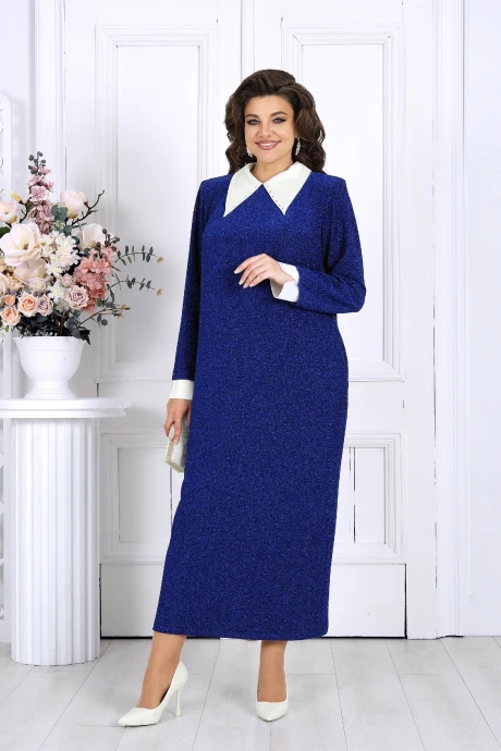 Платье *Распродажа Нинель Шик 6036 васильковый #1