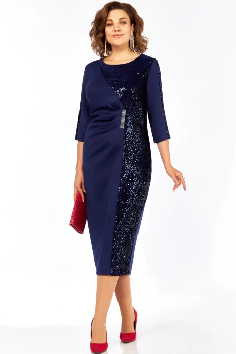 Платье *Распродажа Matini 3.1804 синий_водолаз #1