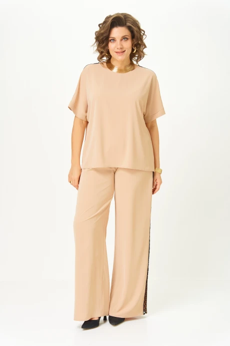 Брючный костюм Rumoda 2124 бежевый двойка #1