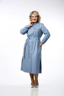 Платье OVERYOU 238 серо-голубой