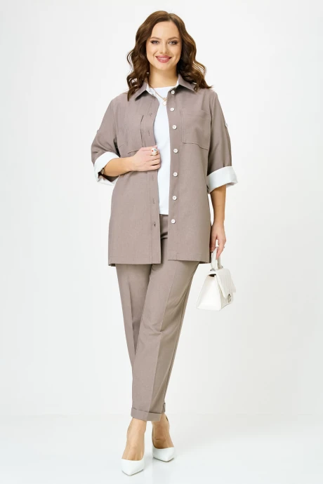 Брючный костюм Твой Имидж 2358 капучино тройка #1