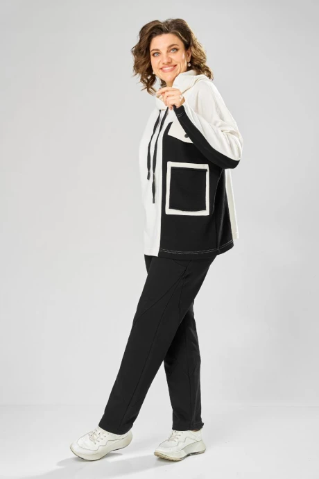 Брючный костюм Rishelie 999 белый+черный #1