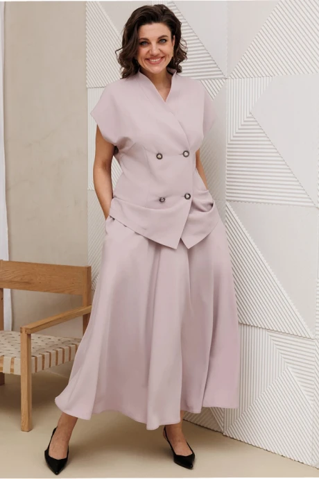 Юбочный костюм Anastasia 1329 пудра двойка #1