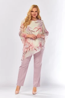 Брючный костюм Элль-стиль 2459 пудрово-бежевый
