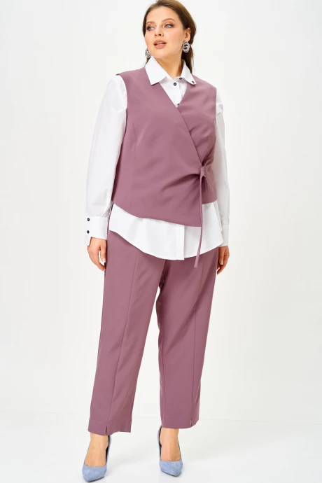 Брючный костюм SOVA 11321 розовый двойка #1