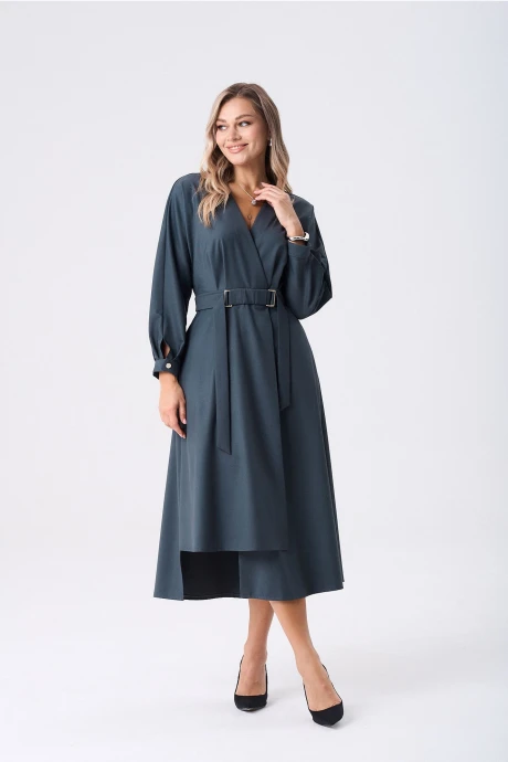 Платье AMUARt 1083 серо-синий #1