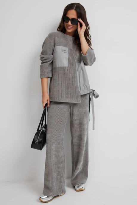 Брючный костюм Магия Моды 2687 серый двойка #1
