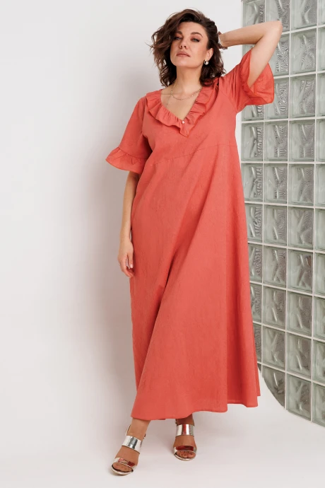 Платье BegiModa 1066 Коралл #1