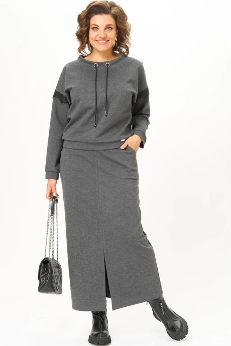 Юбочный костюм *Распродажа Michel Chic 1444 графитовый двойка #1
