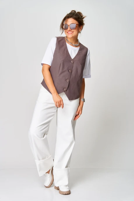 Жилетка *Распродажа GRATTO 7442 баклажан #1