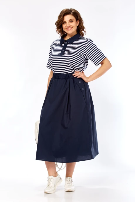 Платье Matini 3.1808 белый+синий #1