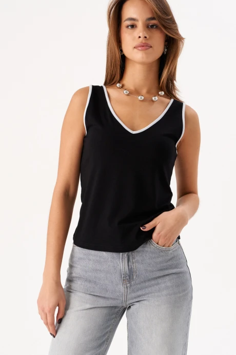 Топ Romgil РП0058-ВИ4 черный, жемчужный серый #1