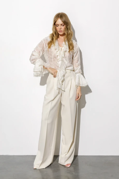 Брючный костюм PiRS 6685 светло-бежевый+ светло-бежевый двойка #1