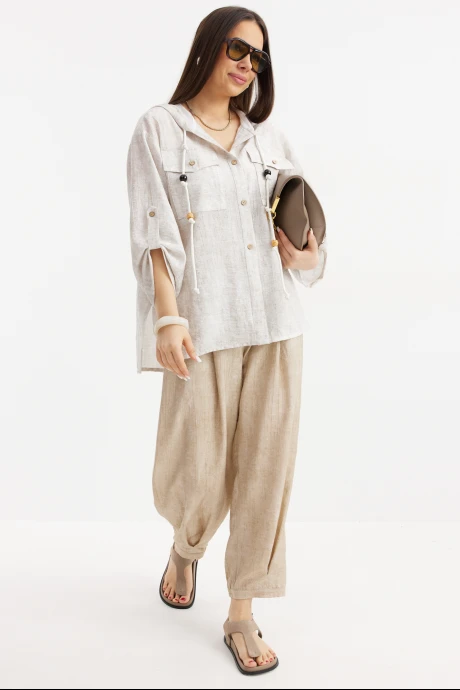 Брючный костюм Магия Моды 2716 беж двойка #1