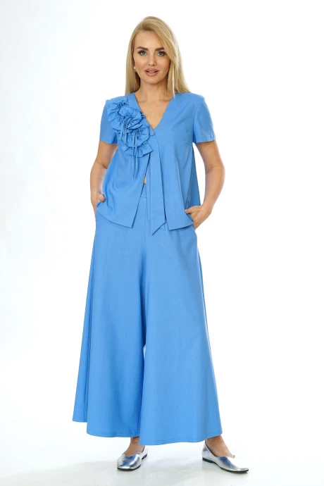 Брючный костюм ALANI COLLECTION 2566 голубой двойка #1