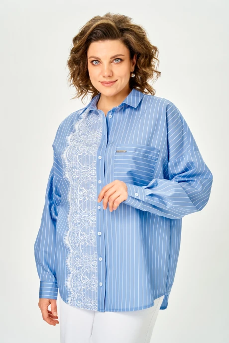 Рубашка Michel Chic 800 голубой_ажур #1