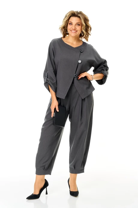 Брючный костюм Michel Chic 1436/1 графитовый атлас #1