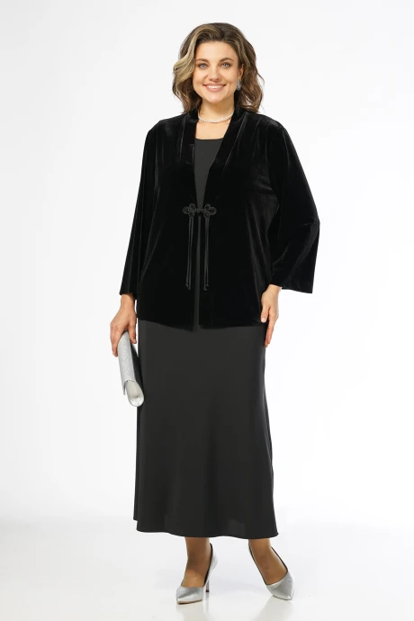 Костюм с платьем ALANI COLLECTION 2674 черный двойка #1