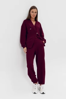 Брючный костюм V&N Fashion 1201 бордовый двойка