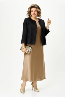 Костюм с платьем ALANI COLLECTION 2692 чёрный+золотой