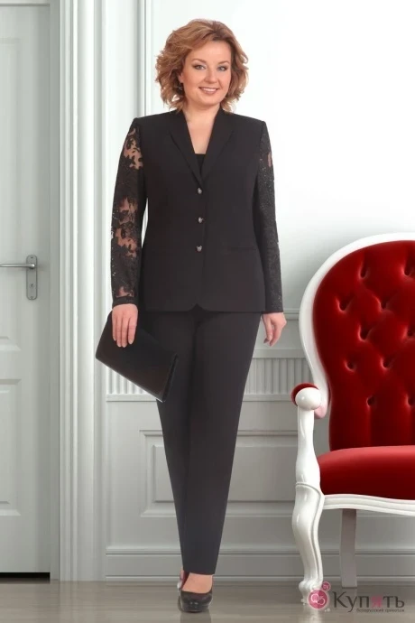 Брючный костюм Ksenia Style 1247 черный #1