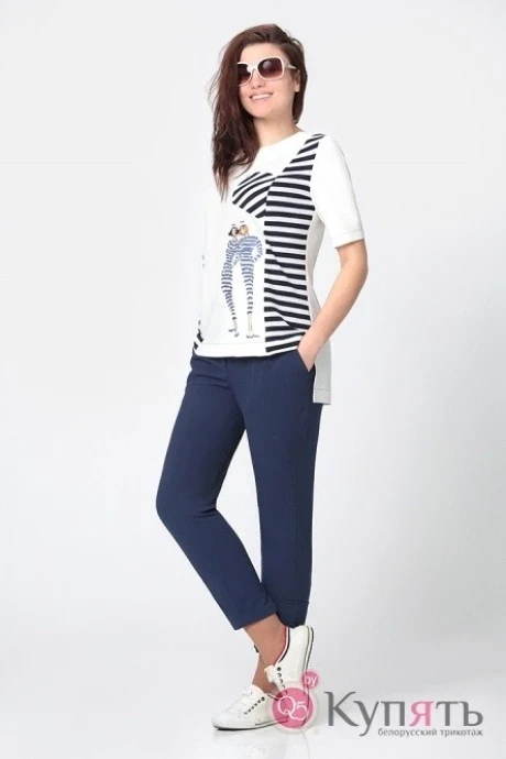 Брючный костюм Мублиз 957 сине-белый #1