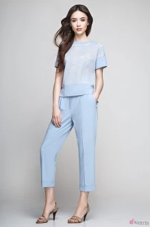 Брючный костюм Teffi Style 1184 голубой
