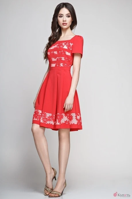 Платье Teffi Style 1188 красный #1