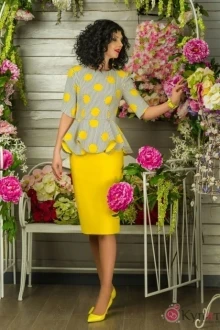 Юбочный костюм Твой Имидж 2104+2105 жёлтый