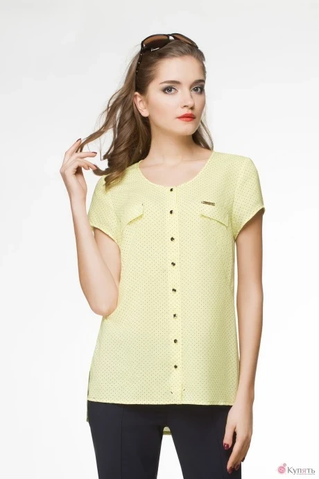 Блузка, туника, рубашка LeNata 11562-2 жёлтый #1