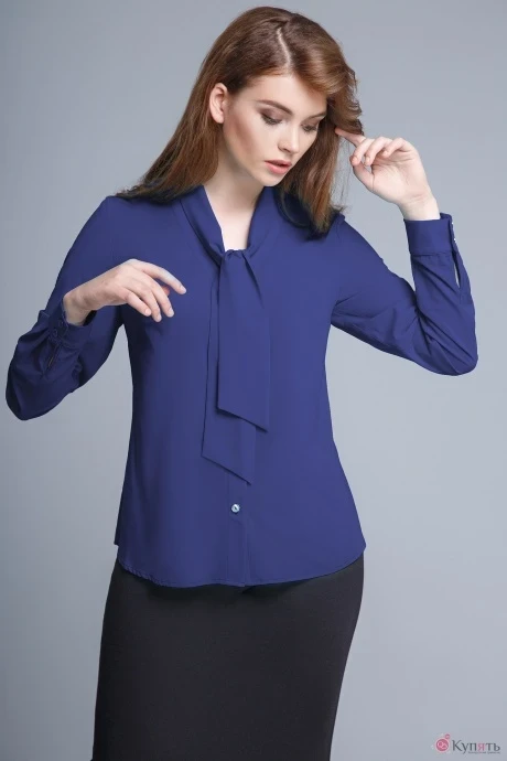 Блузка, туника, рубашка Teffi Style 1206 темно-синий #1