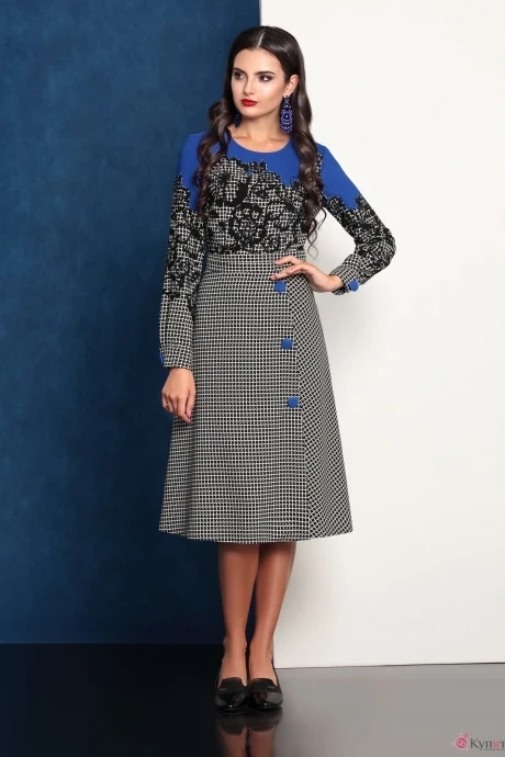 Платье Твой Имидж 4095 с синим верхом #1