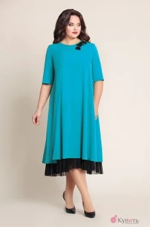 Платье Ольга Стиль С309 бирюза