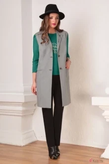 Брючный костюм Ksenia Style 1307 зеленыйджемпер
