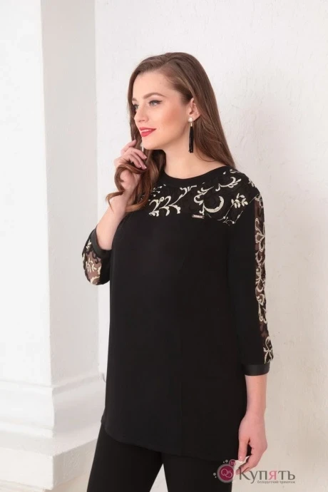 Блузка, туника, рубашка Ksenia Style 1359 черный #1