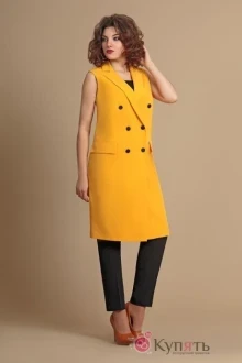 Брючный костюм Мублиз 072 черный+горчица