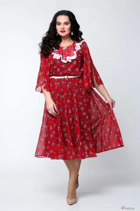 Платье Дали 1416 красное #1