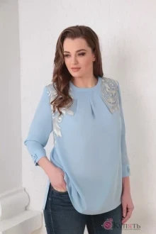 Блузка, туника, рубашка Ksenia Style 1360 голубой