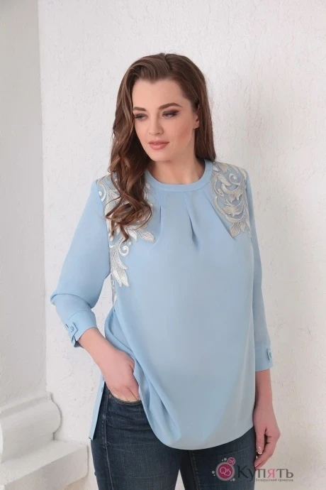 Блузка, туника, рубашка Ksenia Style 1360 голубой #1