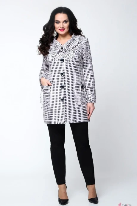 Джемпер (кофта) Дали 1256 синие розочки #1