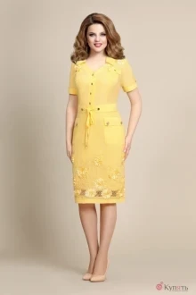 Платье Mira Fashion 4078 жёлтый