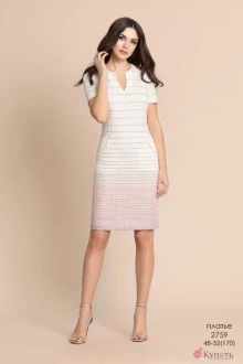 Платье Bazalini 2759 бело-розовый