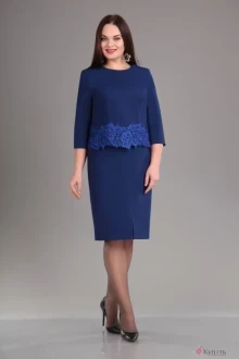 Юбочный костюм Ива 872 васильковый